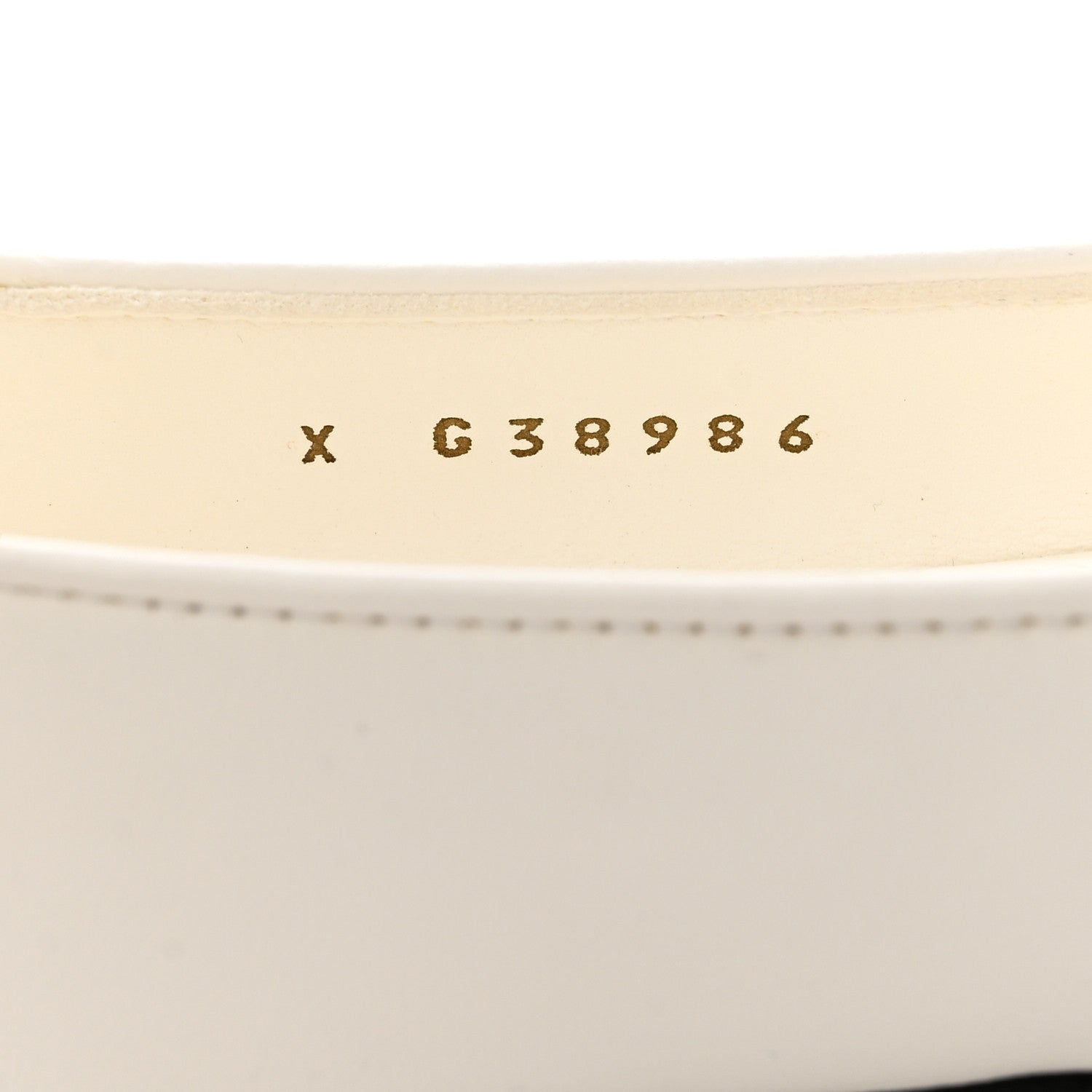 Chanel Lambskin Patent Calfskin Cap Toe Ankle Chain Ballerina Flats 36 White Black 7 of 9