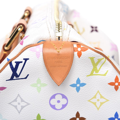 Louis Vuitton Monogram Multicolor Speedy 30 White 6 of 13