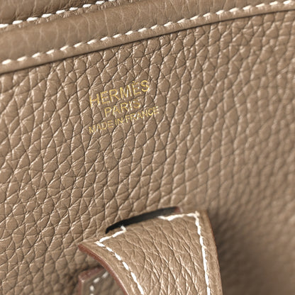Hermes Taurillon Clemence Evelyne III PM Etoupe 6 of 10
