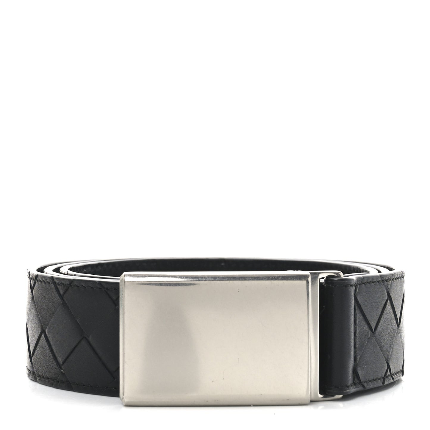 Nappa Intrecciato Belt M Black