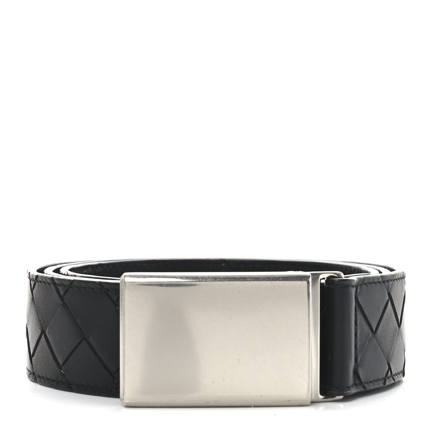 Bottega Veneta Nappa Intrecciato Belt M Black 1 of 4