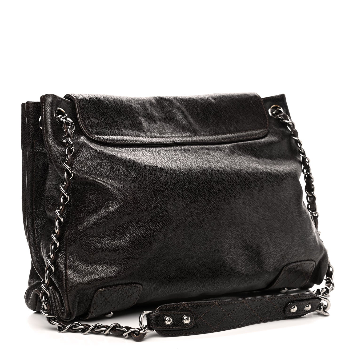 Chanel Glazed Caviar Pocket In The City Tote Brown 2 of 6