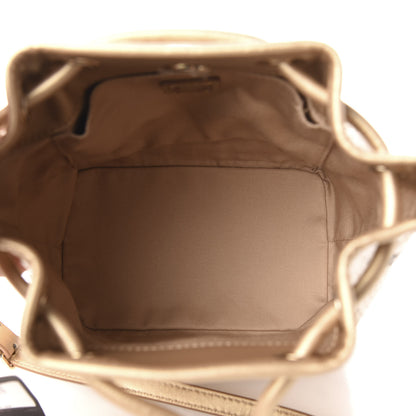 MCM Metallic Visetos Zoo Dog Drawstring Bucket Bag Gold 6 of 12
