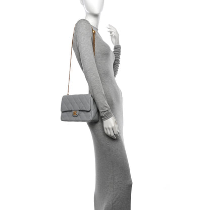 Chanel Caviar Quilted Sweetheart Flap Grey 2 of 11