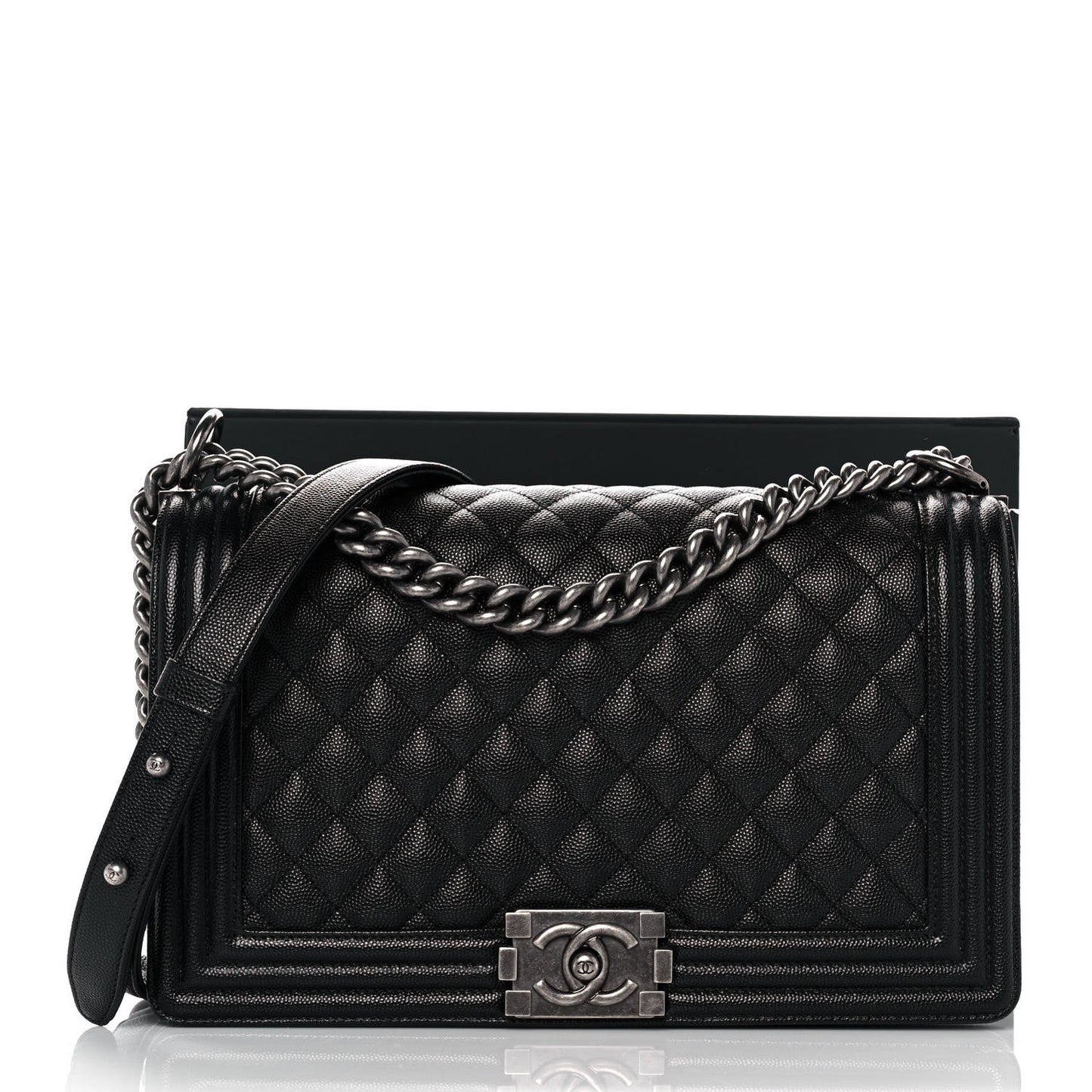 Caviar Quilted New Medium Boy Flap Black