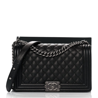 Chanel Caviar Quilted New Medium Boy Flap Black 10 of 10