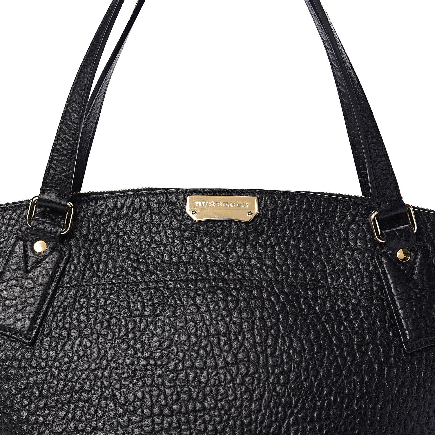 Burberry Signature Grain Calfskin Medium Welburn Tote Black 9 of 9