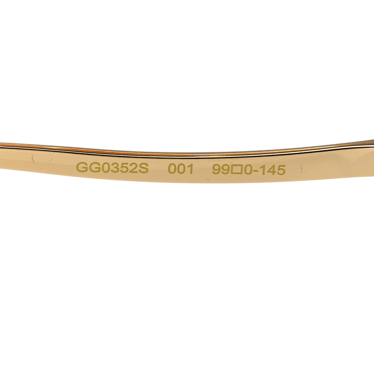 Gucci Metal Rimless Sunglasses GG0352S Gold 5 of 9
