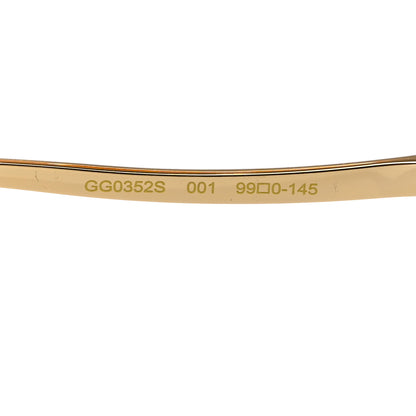 Gucci Metal Rimless Sunglasses GG0352S Gold 5 of 9