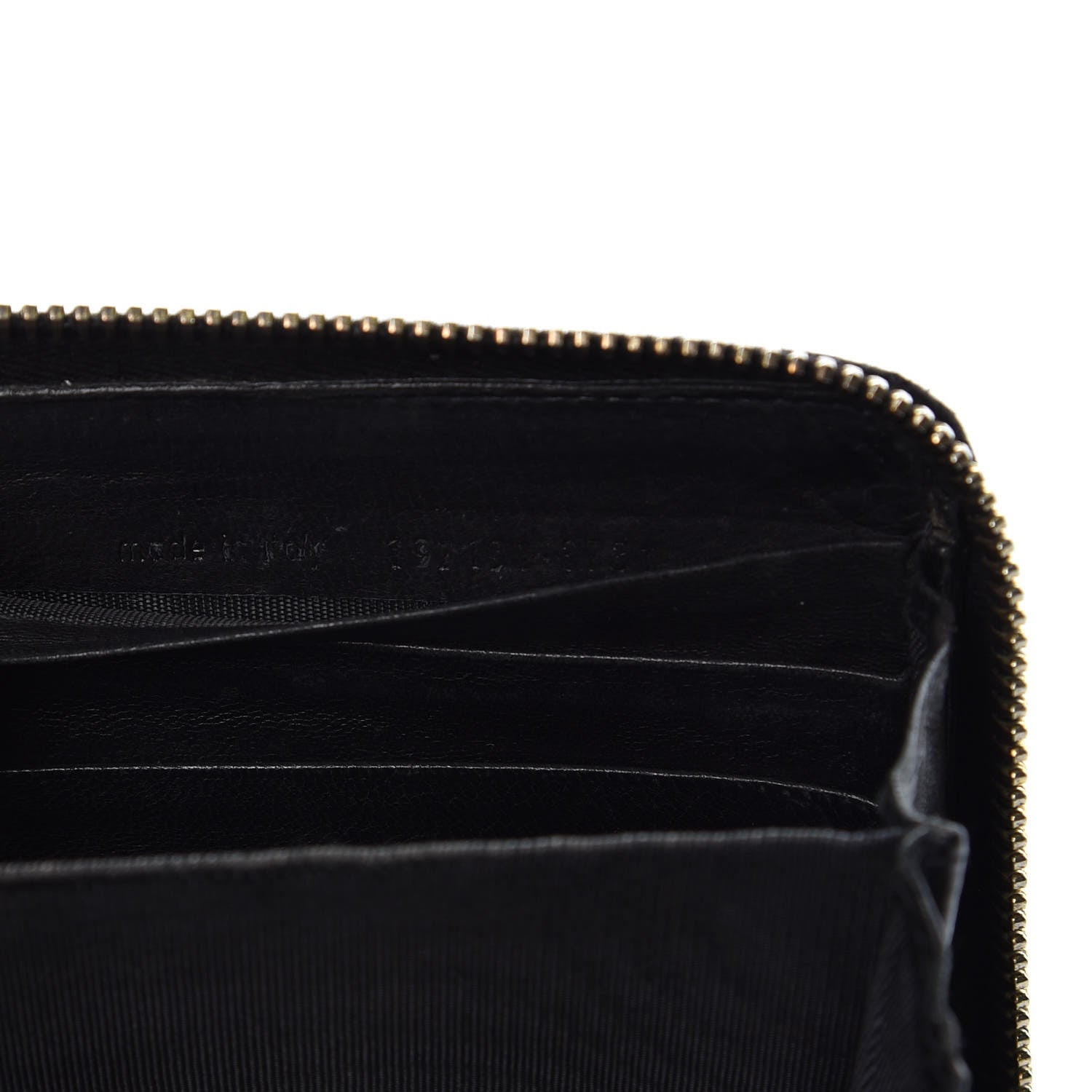 Saint Laurent Patent Y Mail Zip Around Wallet Black 7 of 13