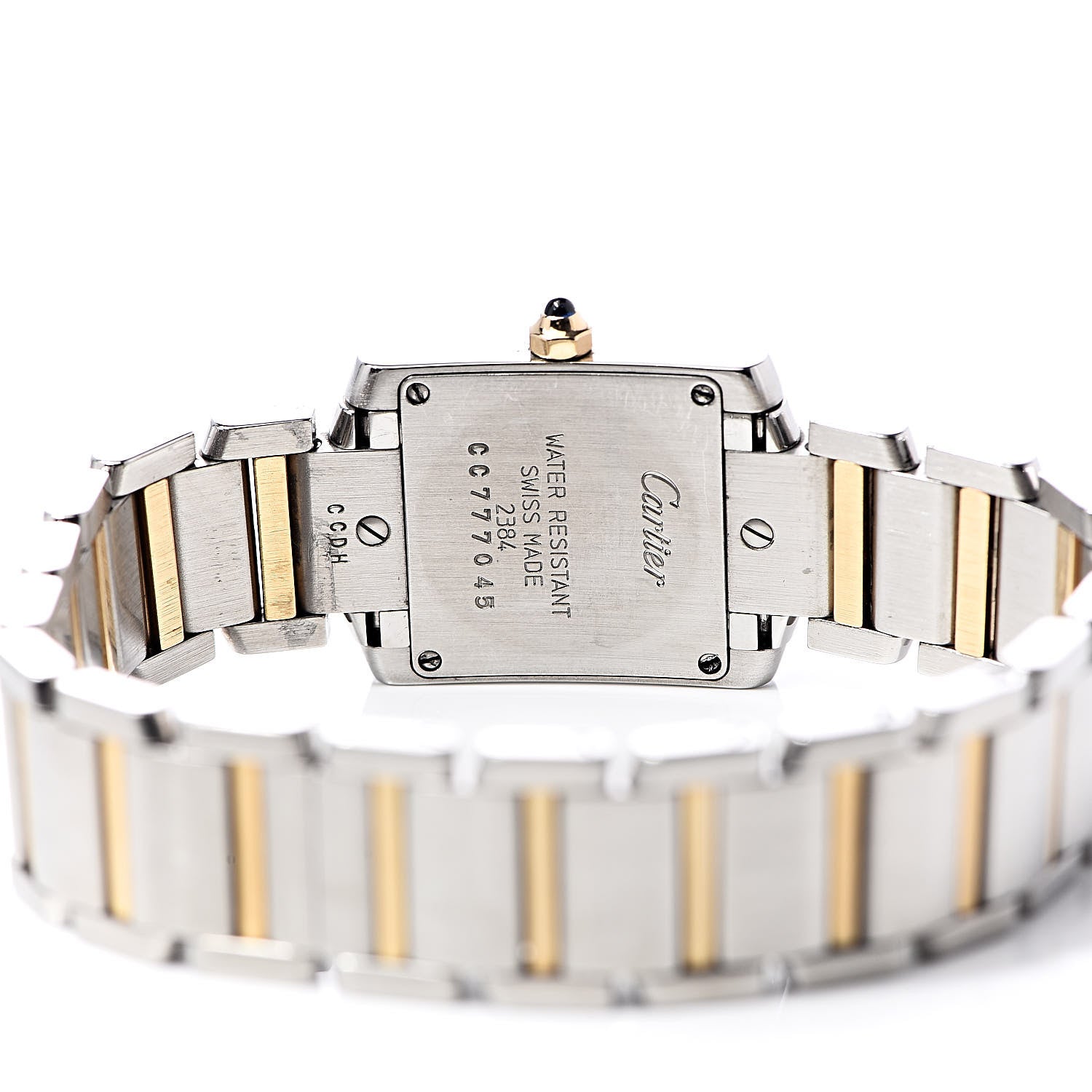 Cartier Stainless Steel 18K Yellow Gold 20mm Tank Francaise Quartz Watch 5 of 9