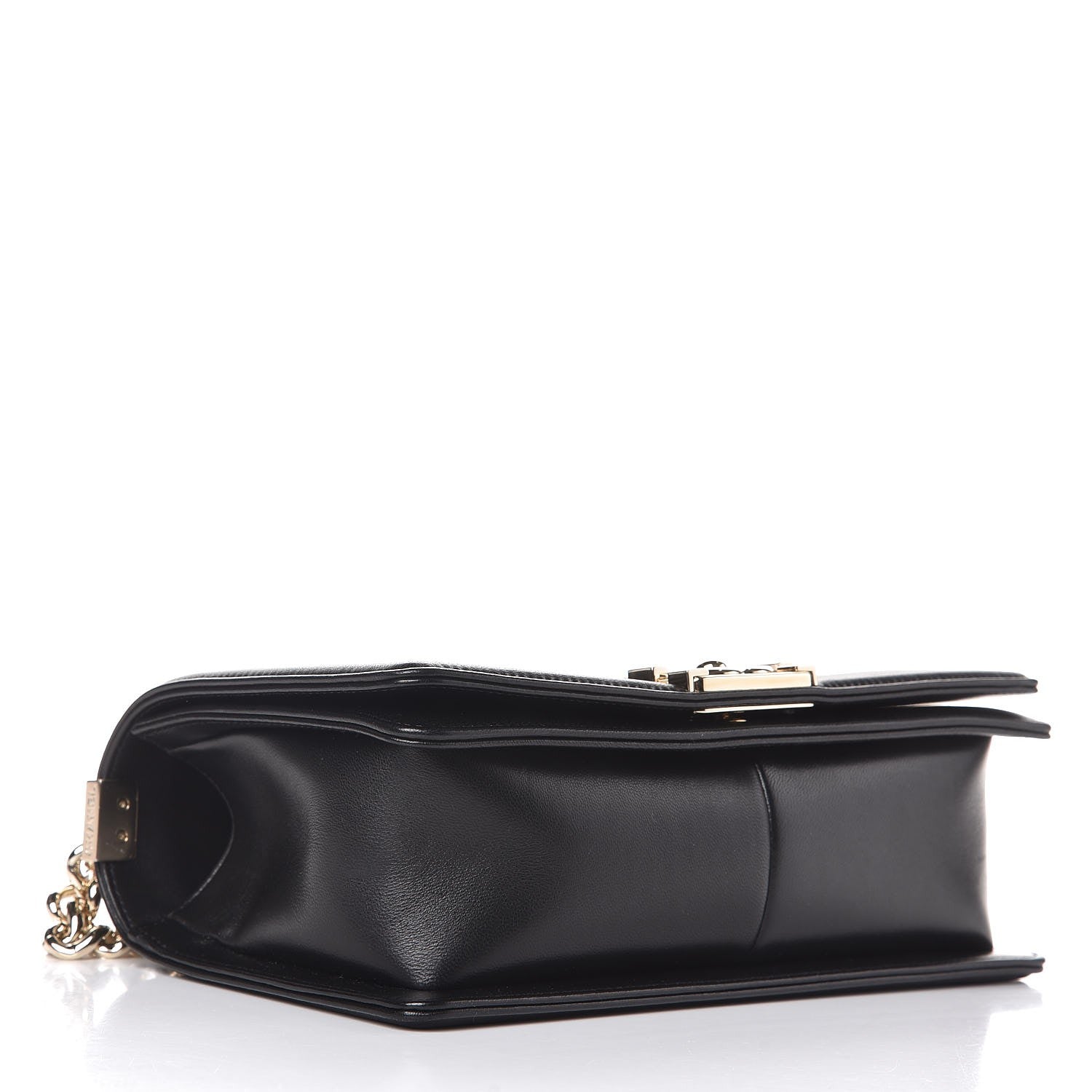 Chanel Calfskin Chevron Quilted Medium Boy Flap Black 4 of 8