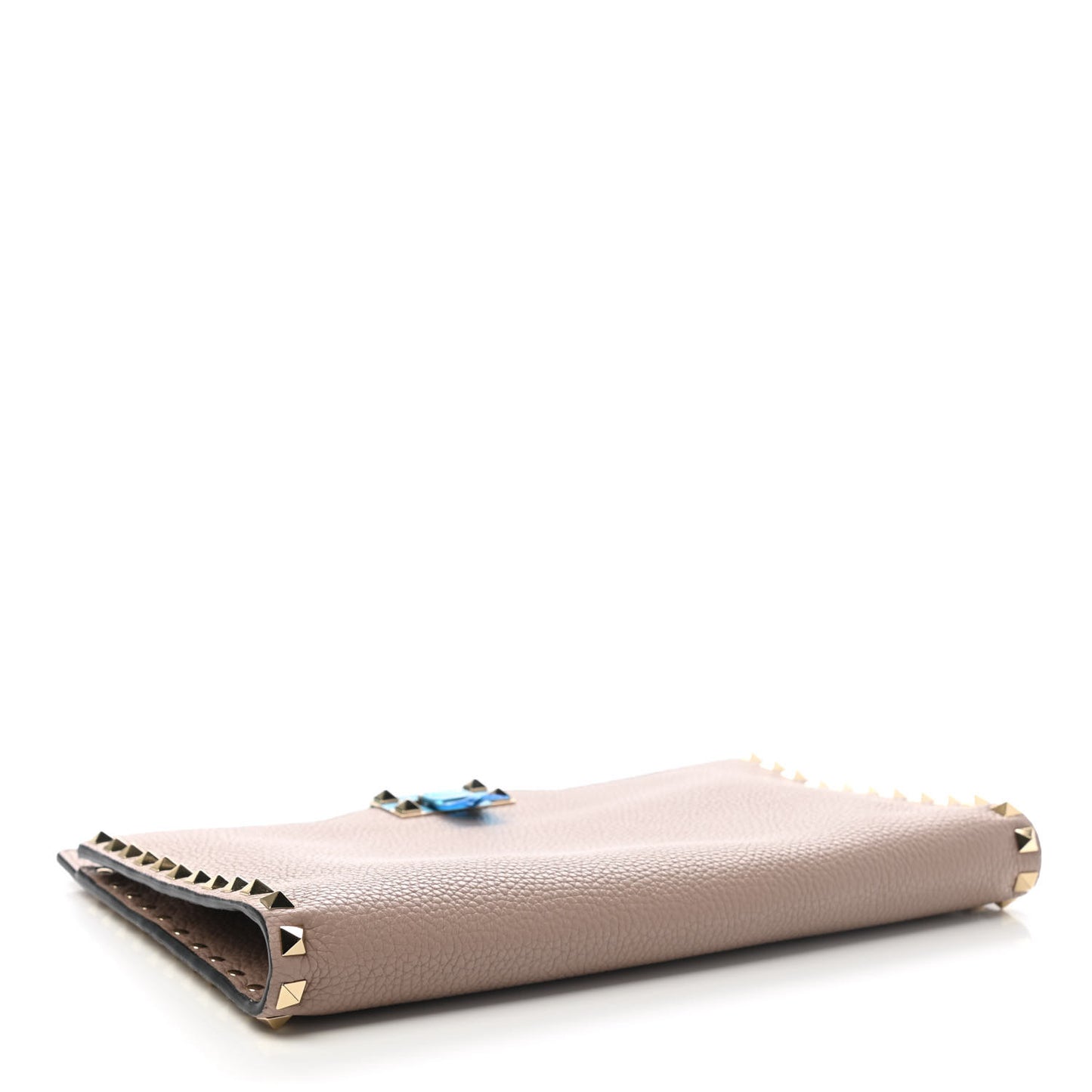 Vitello Rockstud Clutch Poudre