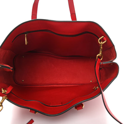 Gucci Textured Calfskin Large Bright Bit Tote Red 6 of 13