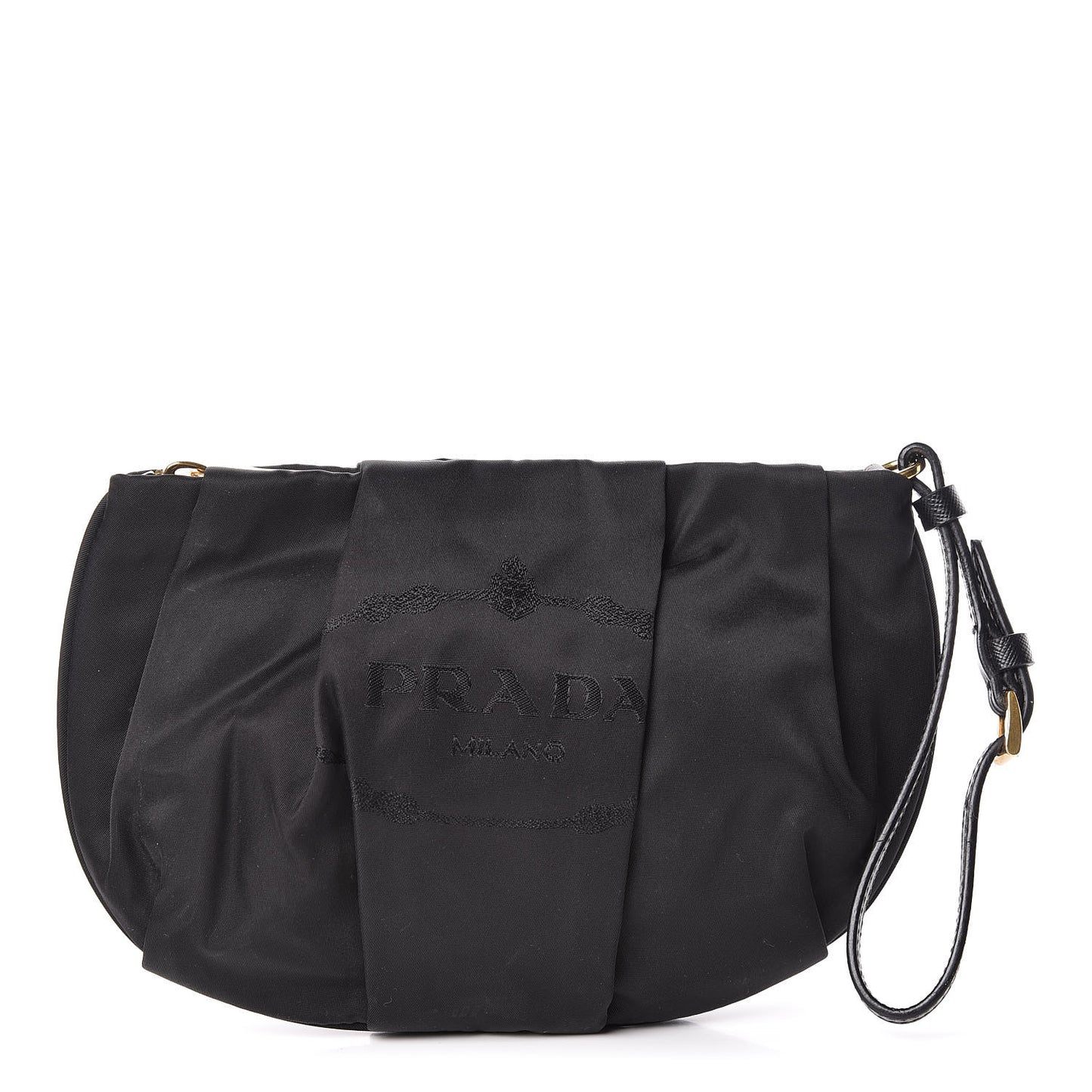 Tessuto Nylon Clutch Wristlet Black
