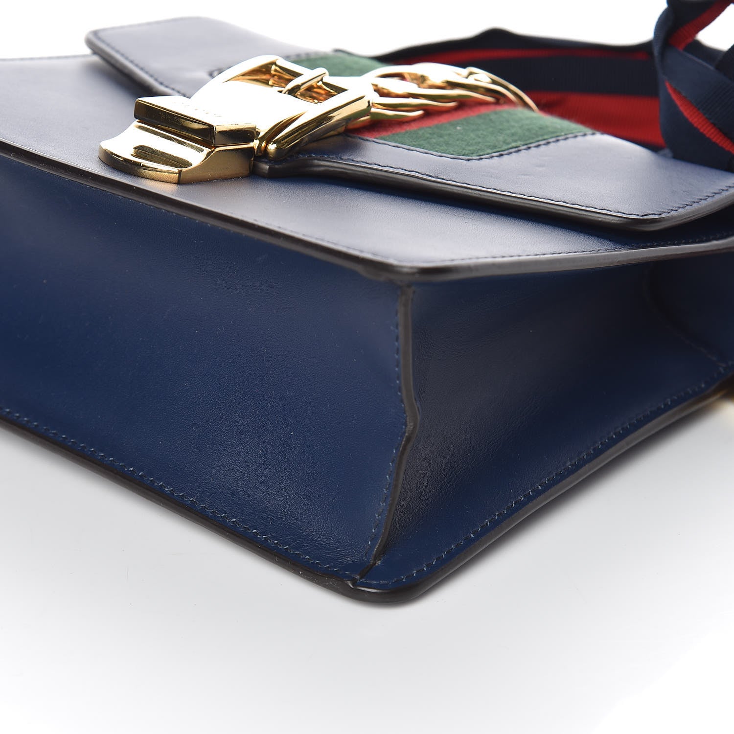 Gucci Calfskin Mini Sylvie Chain Shoulder Bag Blue Agata 6 of 10
