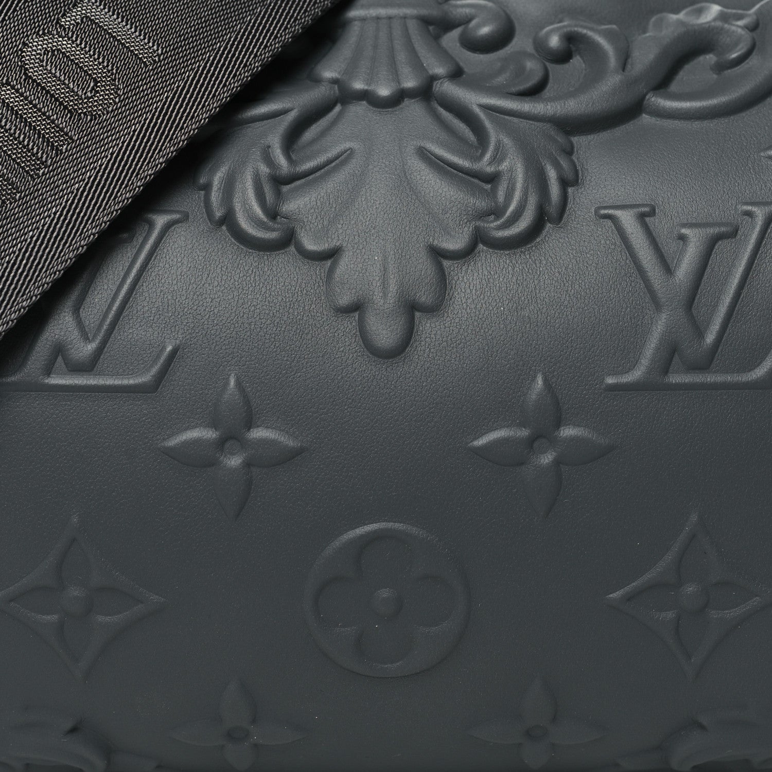 Louis Vuitton Calfskin Debossed Monogram Versailles City Keepall Dark Shadow Grey 7 of 9