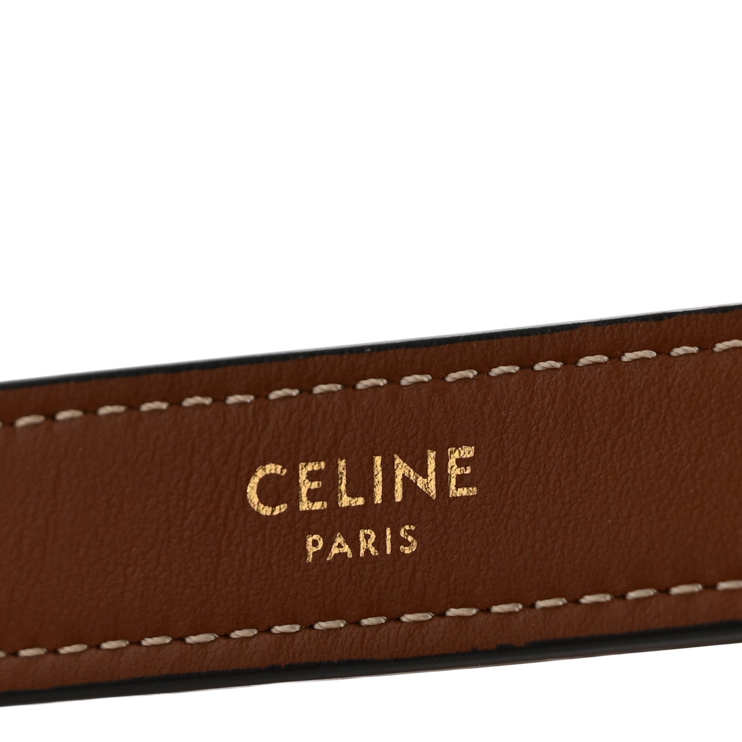 Smooth Calfskin Medium Strap Ava Triomphe Shoulder Bag Tan