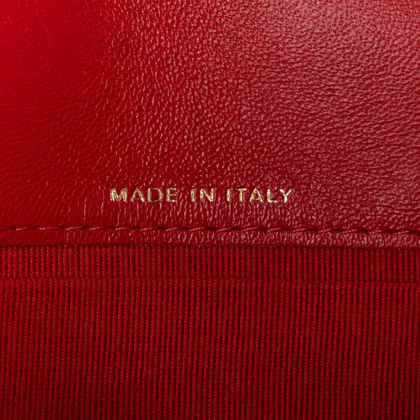 Lambskin Quilted Pillow Crush Flap Phone Holder With Chain Red