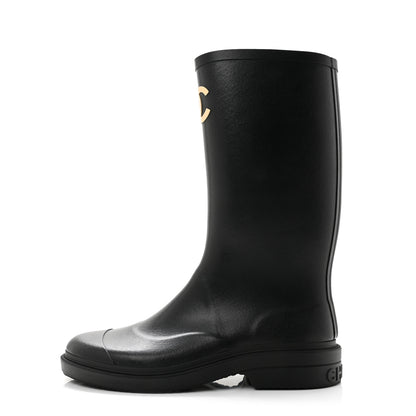 Chanel Caoutchouk CC High Boots 41 Black 1 of 10