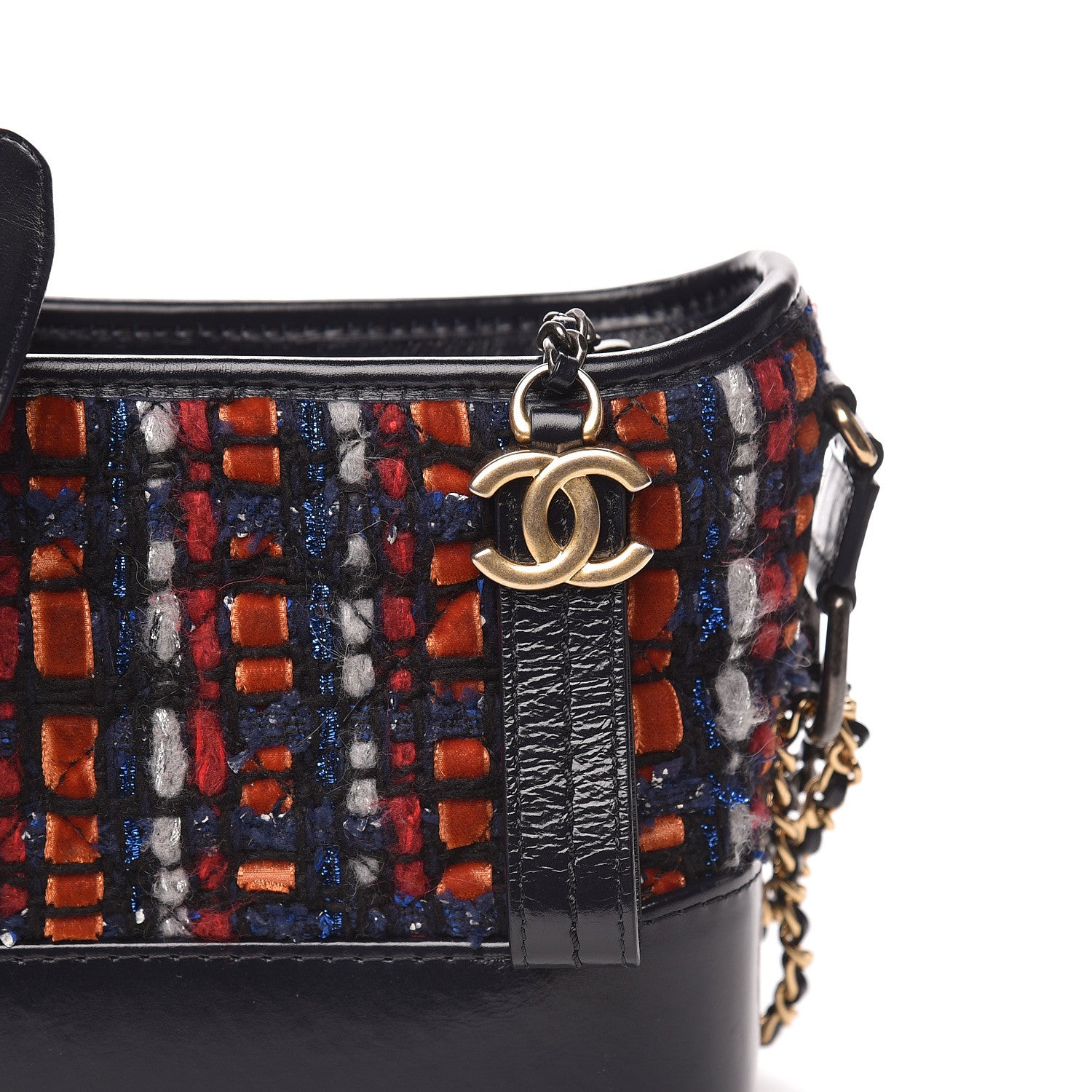 Chanel Tweed Calfskin Small Gabrielle Hobo Navy 14 of 14