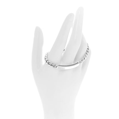David Yurman Sterling Silver Diamond Belmont Curb Link ID Bracelet 2 of 5