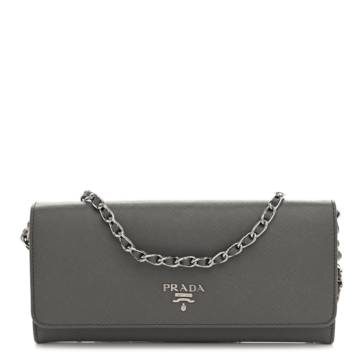 Prada Saffiano Metal Oro Chain Wallet Marmo 1 of 11
