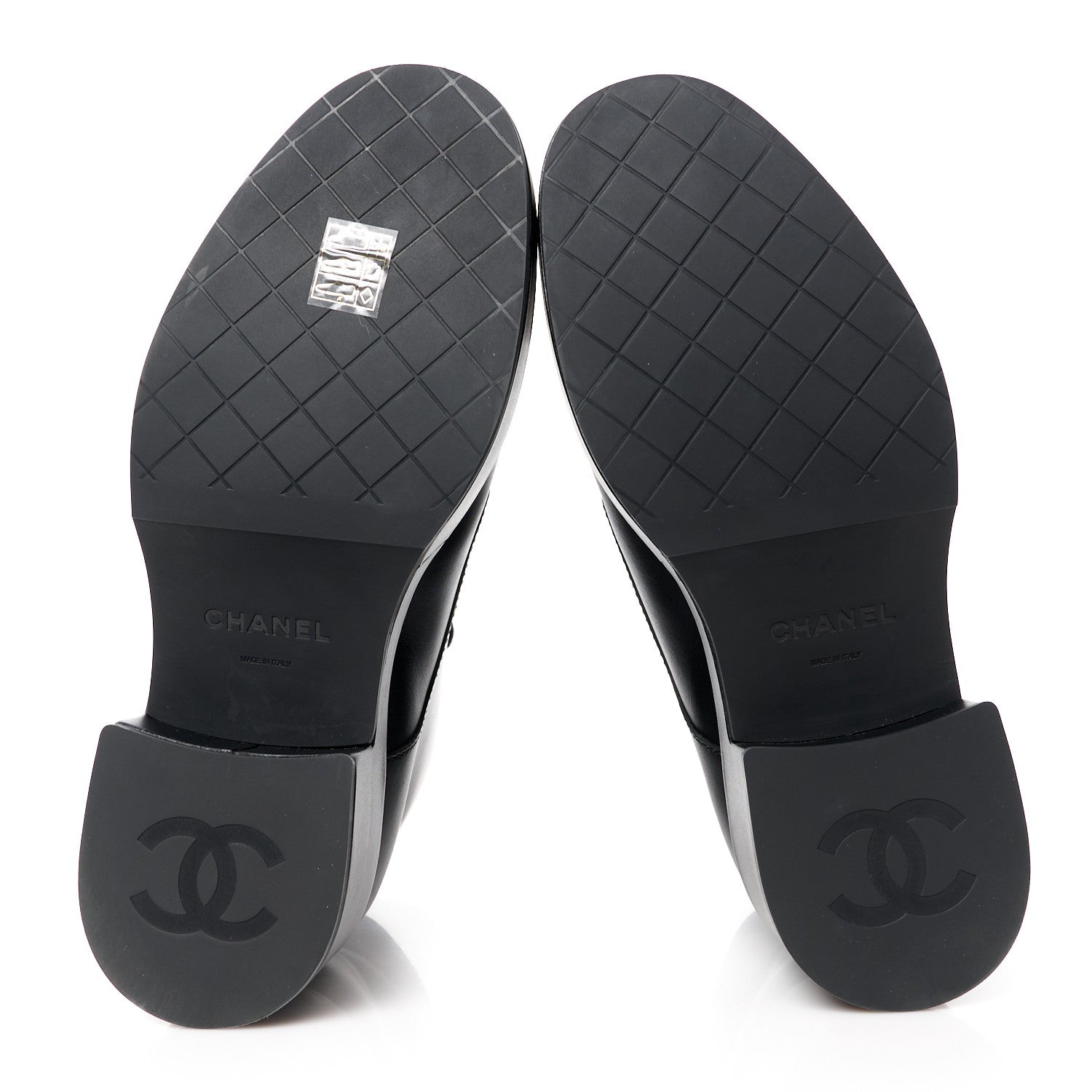 Chanel Calfskin Velvet CC Cap Toe Boots 39.5 Black 5 of 8