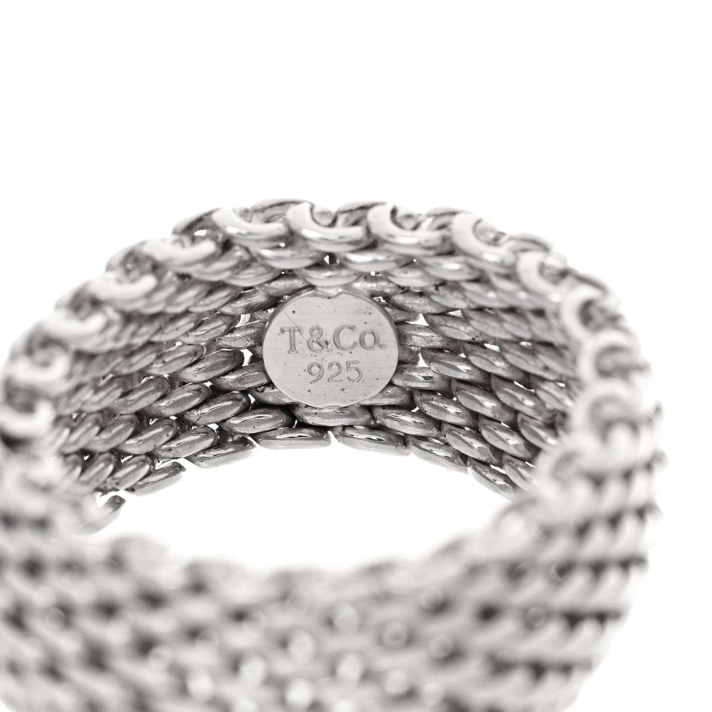 Sterling Silver Somerset Mesh Ring 58 8.5