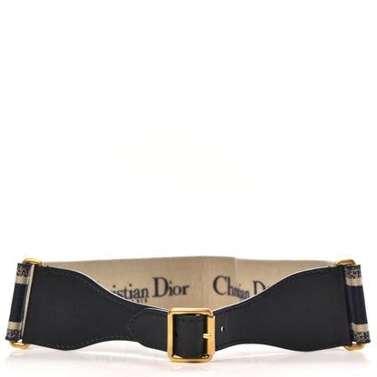 Christian Dior Canvas Embroidered Large Book Belt 85 34 Bleu 2 of 5