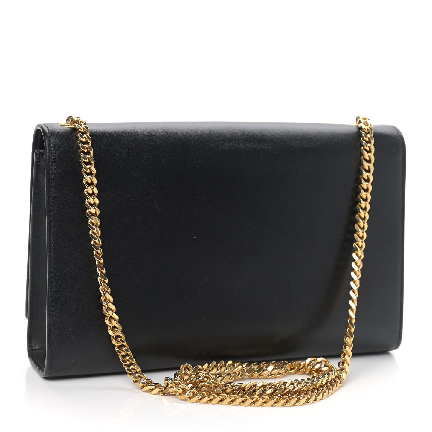 Smooth Calfskin Medium Classic Monogram Kate Tassel Satchel Black