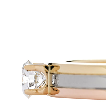 Cartier 18K Pink Yellow White Gold Diamond .25ct Solitaire Trinity Engagement Ring 50 5.25 4 of 7