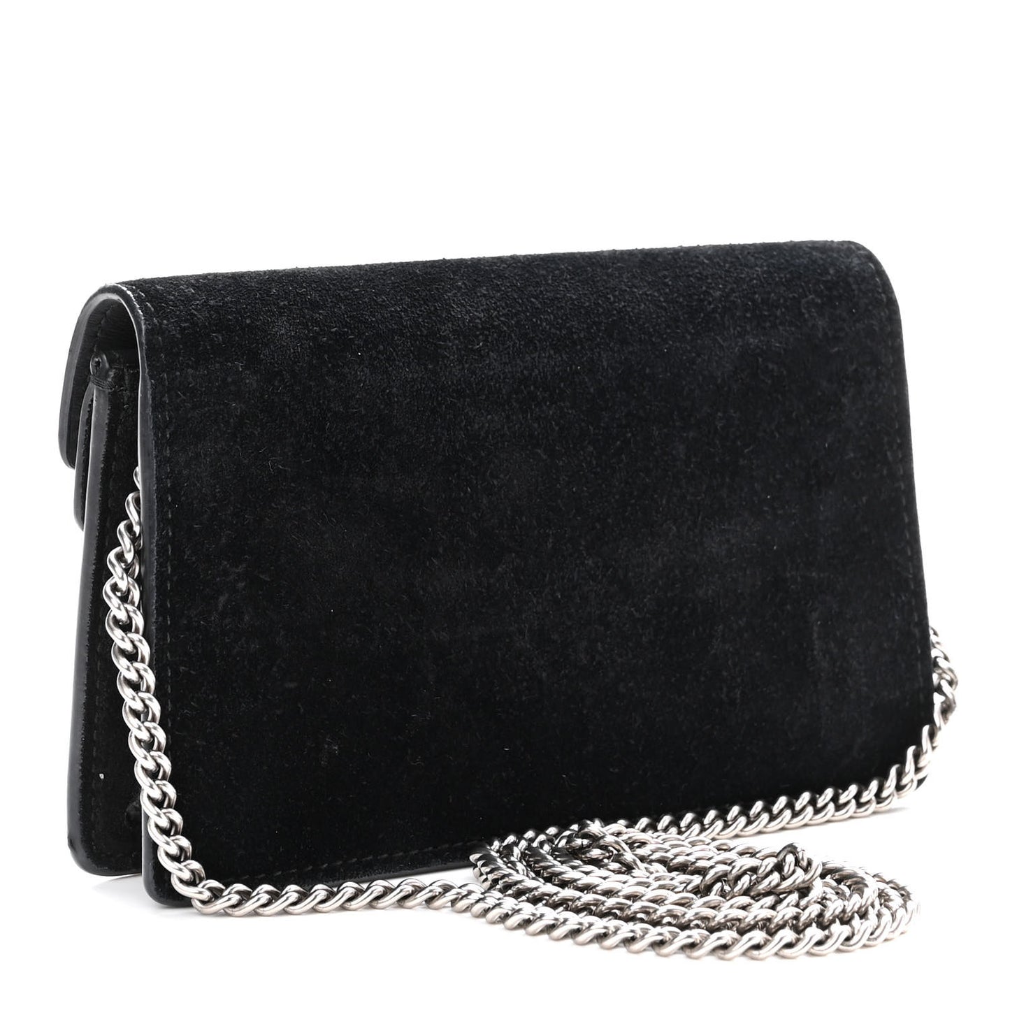Suede Super Mini Dionysus Shoulder Bag Black