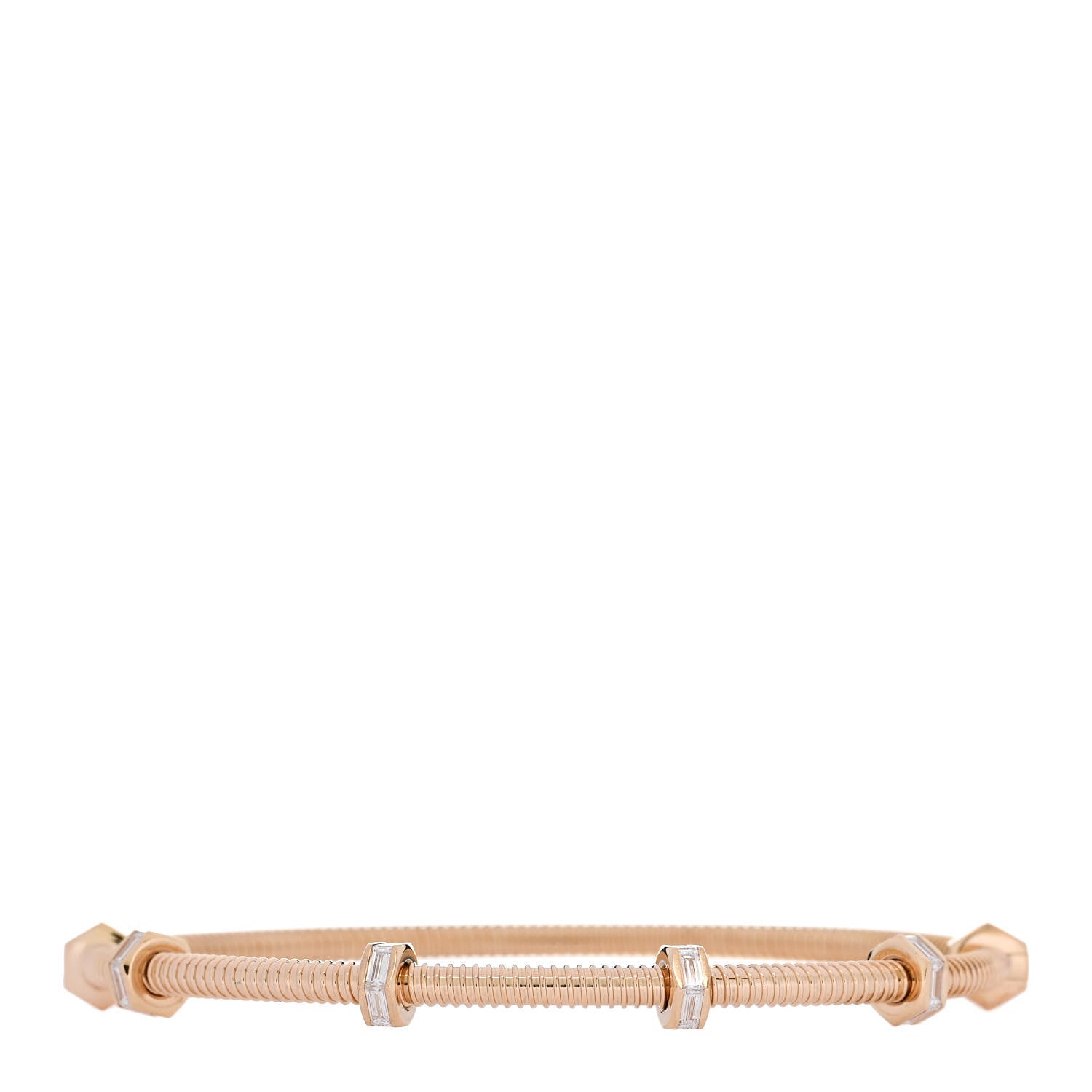 Cartier 18K Pink Gold Diamond Ecrou de Cartier Bracelet 20 1688818 ...
