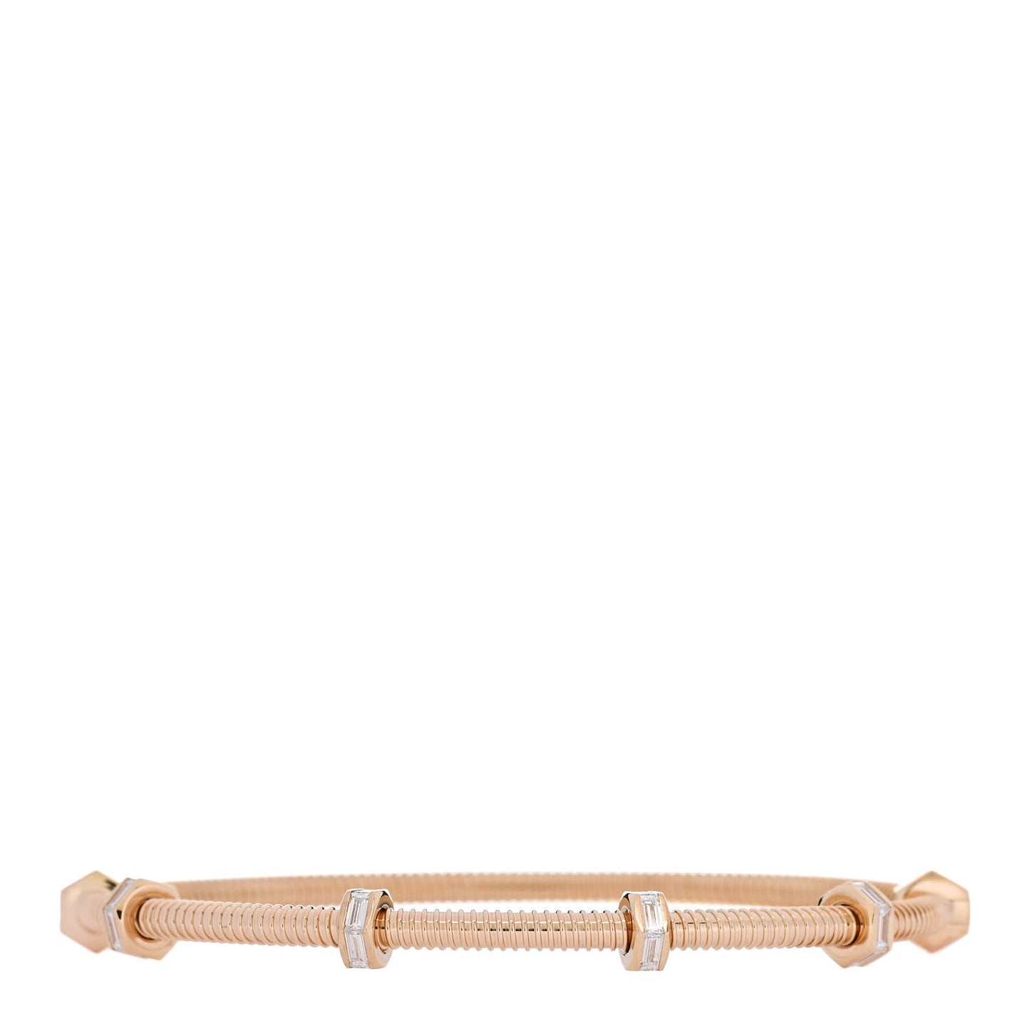 18K Pink Gold Diamond Ecrou de Cartier Bracelet 20