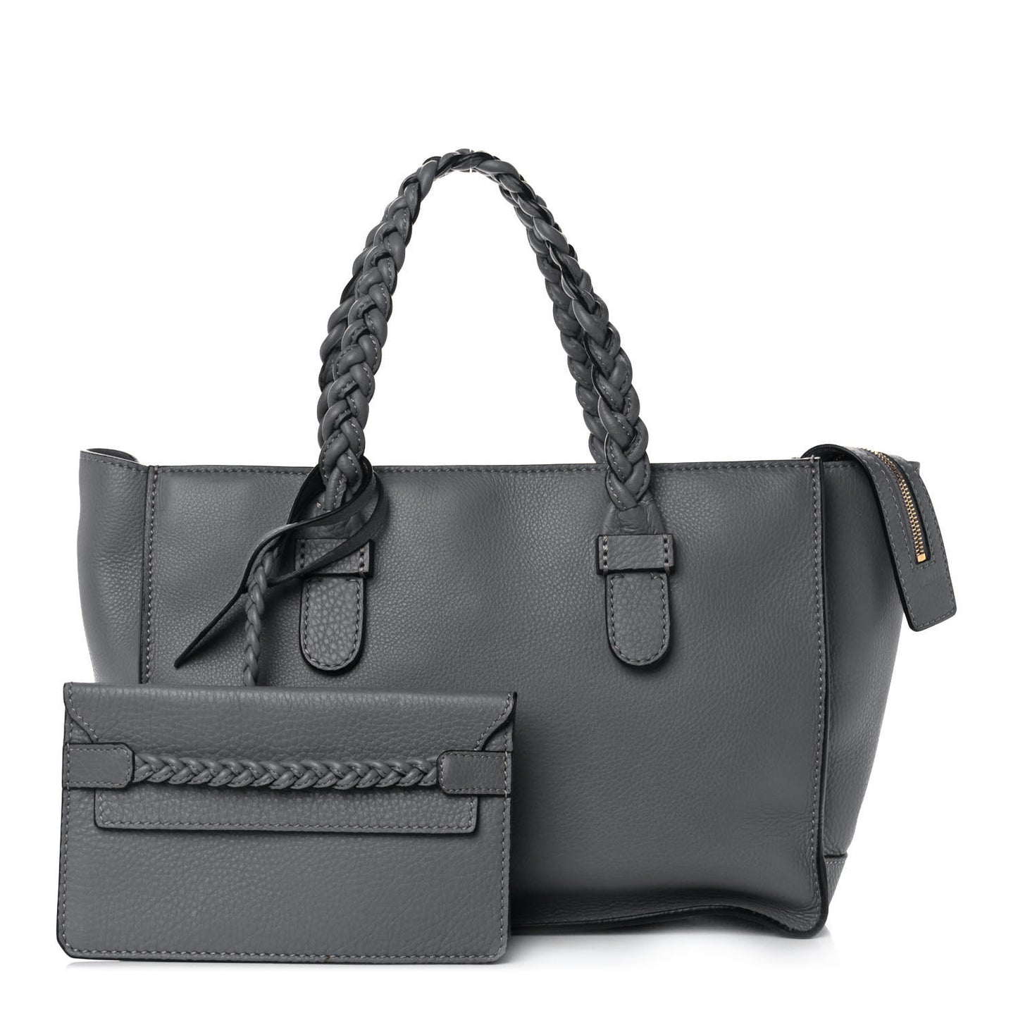 Grained Calfskin Small To Be Cool Tote Grigio Perla