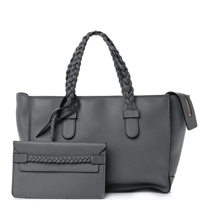 Valentino Garavani Grained Calfskin Small To Be Cool Tote Grigio Perla 1 of 12