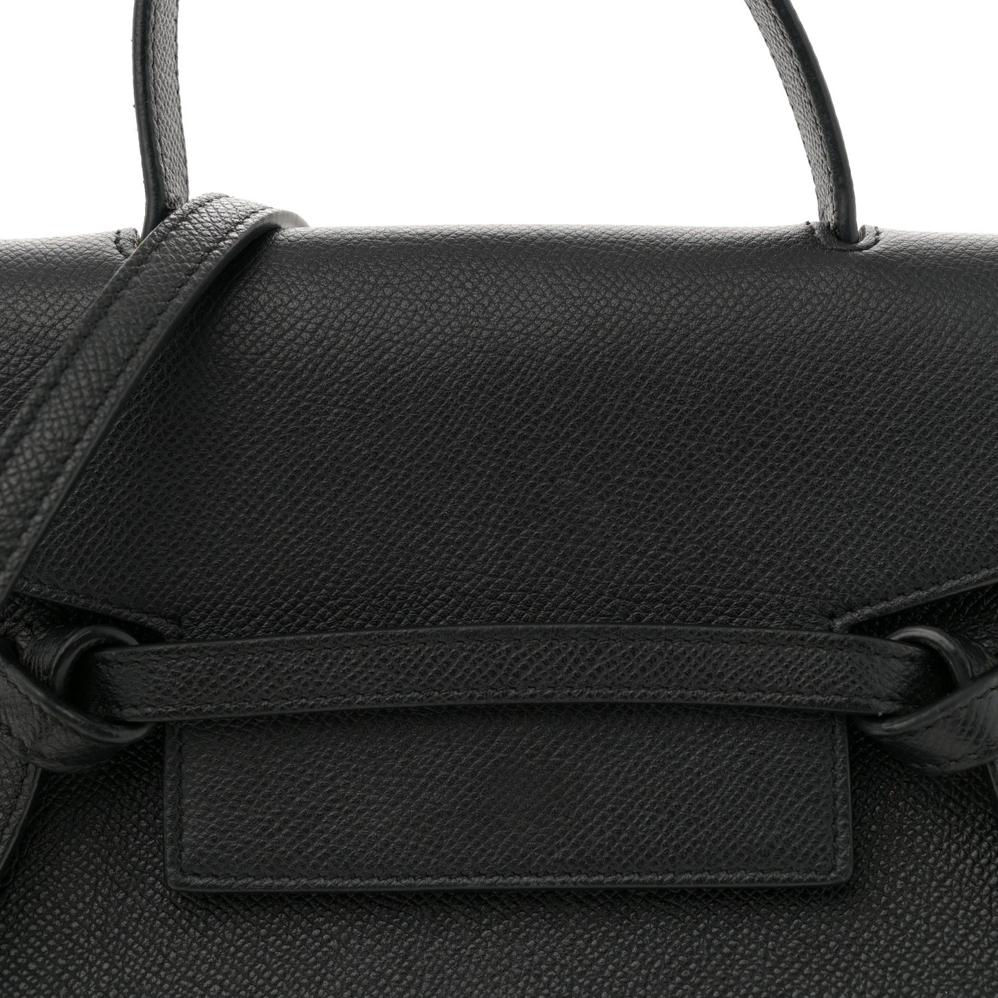 Grained Calfskin Nano Belt Bag Black