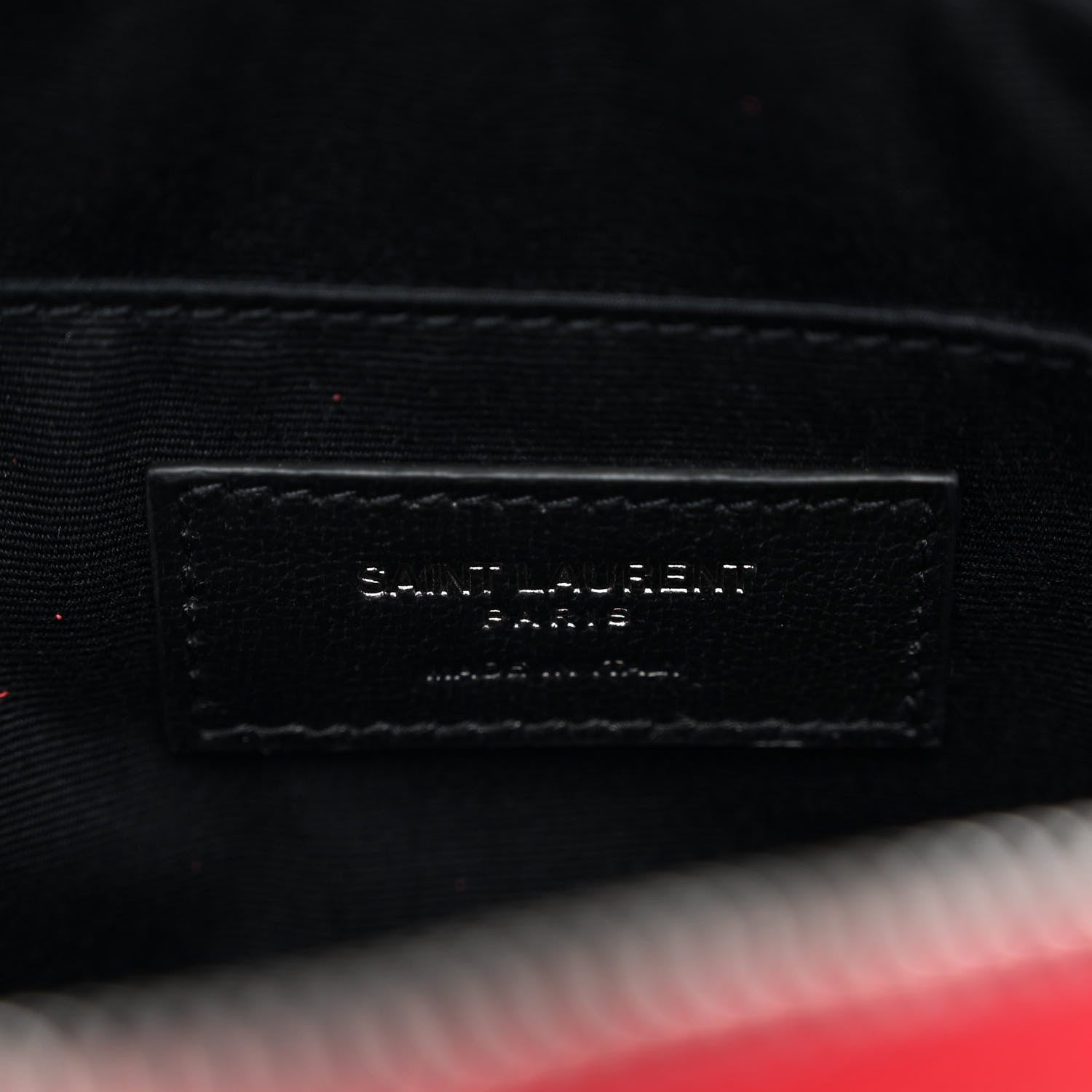 Saint Laurent Calfskin Matelasse Monogram Lou Camera Bag Red 6 of 10
