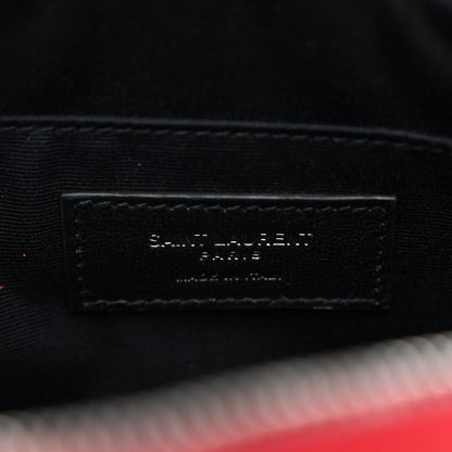 Saint Laurent Calfskin Matelasse Monogram Lou Camera Bag Red 6 of 10