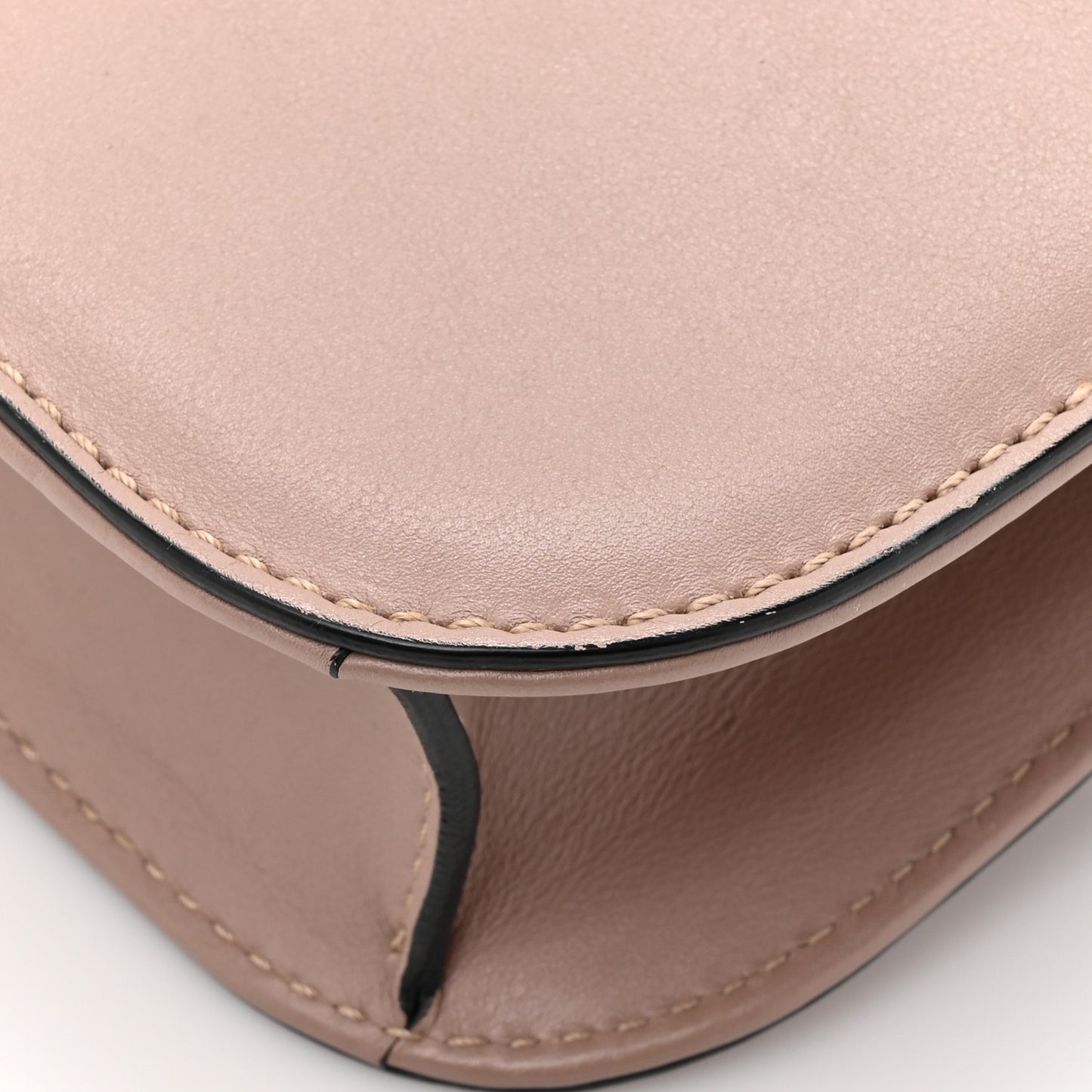 Vitello Small Glam Lock Rockstud Flap Poudre