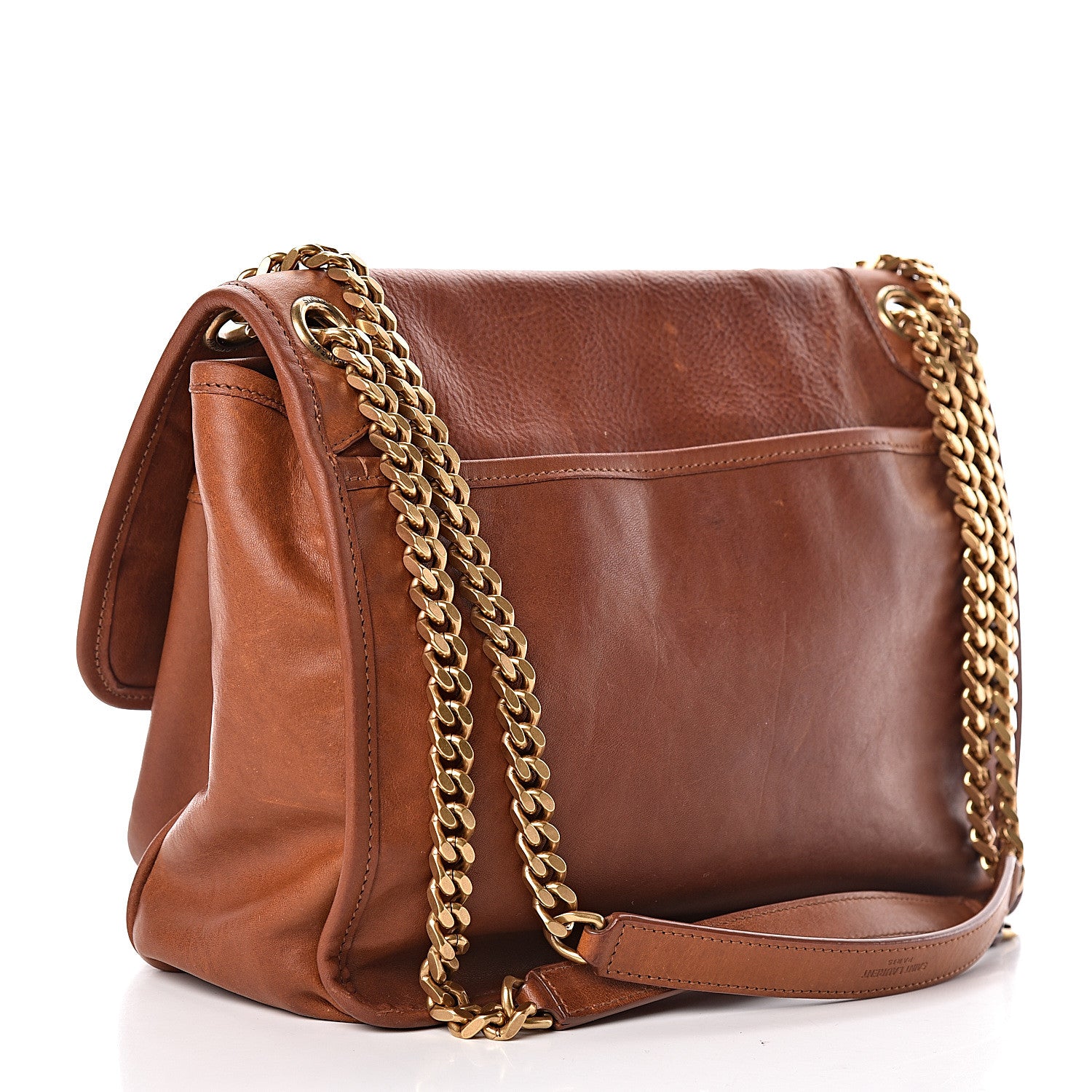 Saint Laurent Calfskin Monogram Medium Niki Chain Satchel Cognac 3 of 15