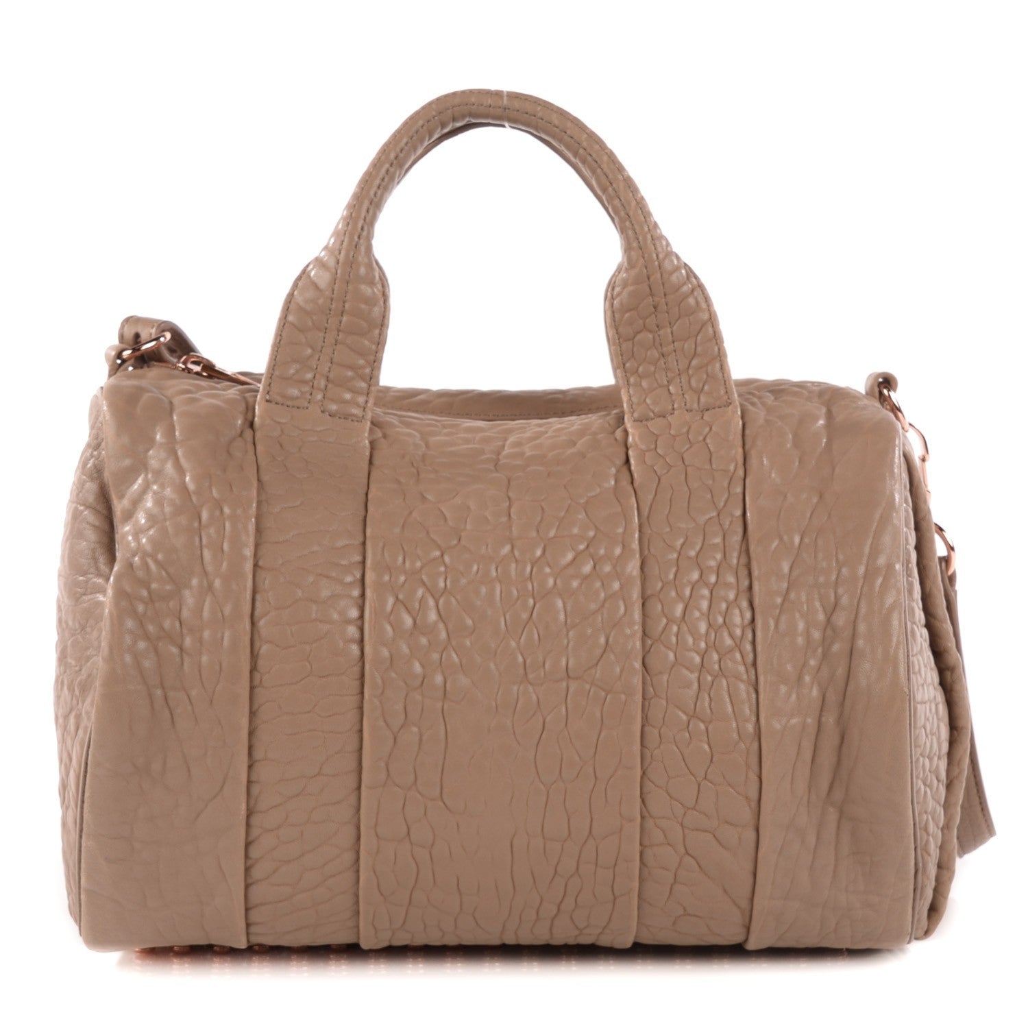 Alexander Wang Pebbled Lambskin Rocco Latte Rose Gold Hardware 1 of 9