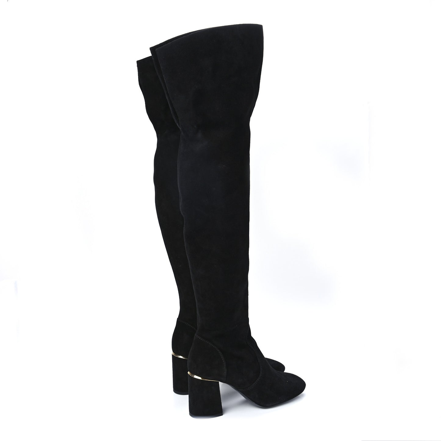 Suede Skyline Thigh High Boots 38.5 Black
