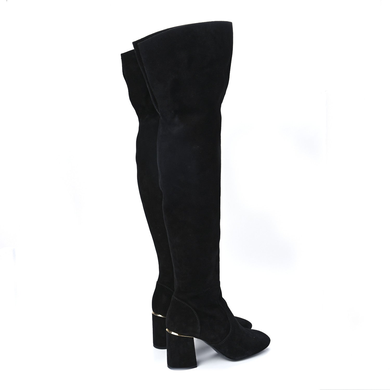Louis Vuitton Suede Skyline Thigh High Boots 38.5 Black 4 of 6