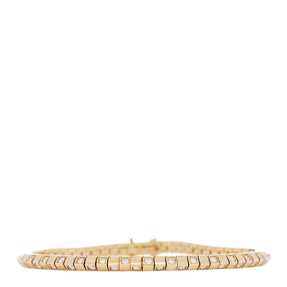 Louis Vuitton 18K Yellow Gold Diamond Small Le Damier de Louis Vuitton Bracelet 16 1 of 3