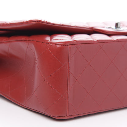 Chanel Lambskin Quilted Maxi Double Flap Red 9 of 10
