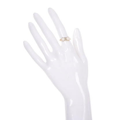 Van Cleef & Arpels 18K Yellow Gold Diamond White Coral Bow Ring 50 5.25 2 of 6