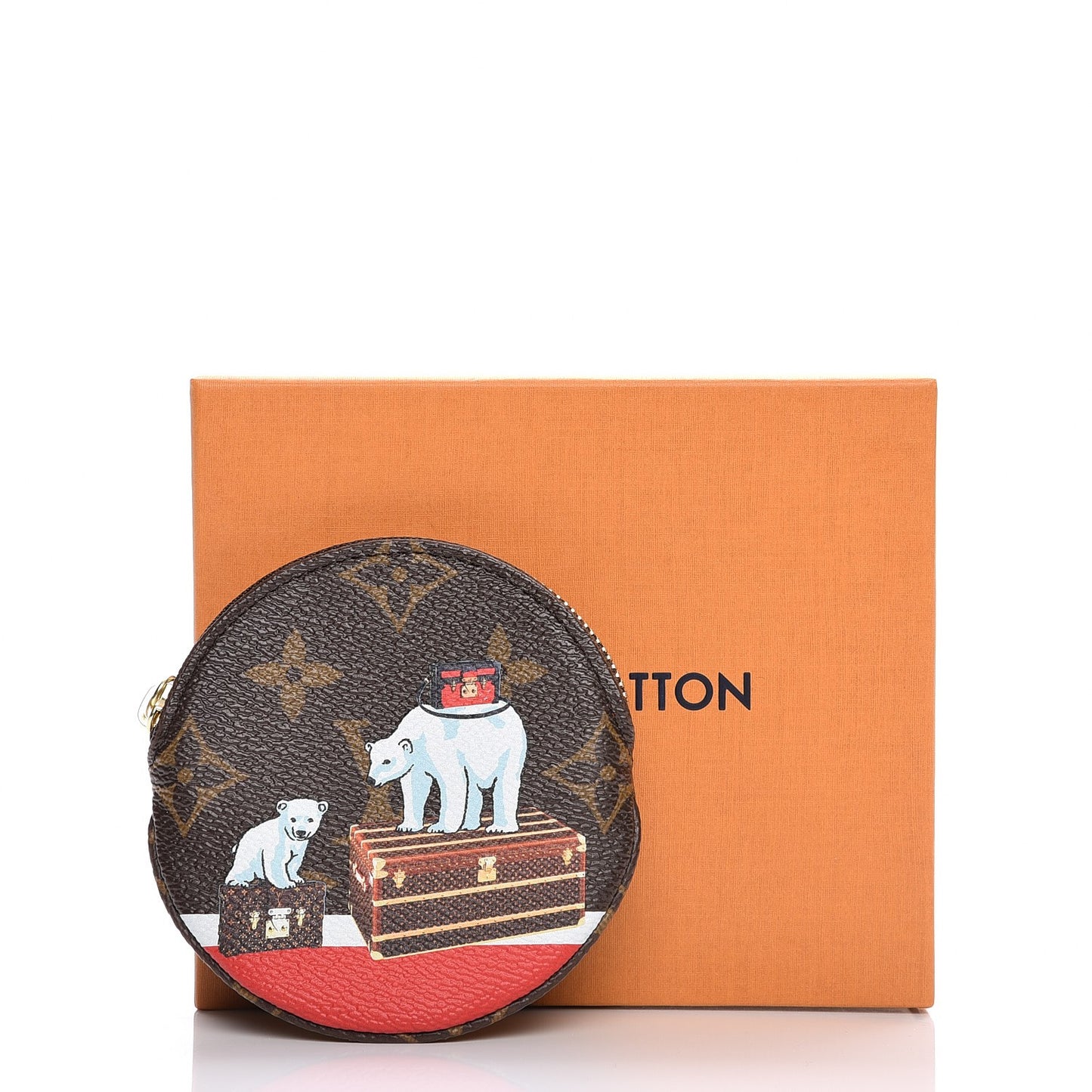 Monogram 2017 Christmas Animation Round Coin Purse