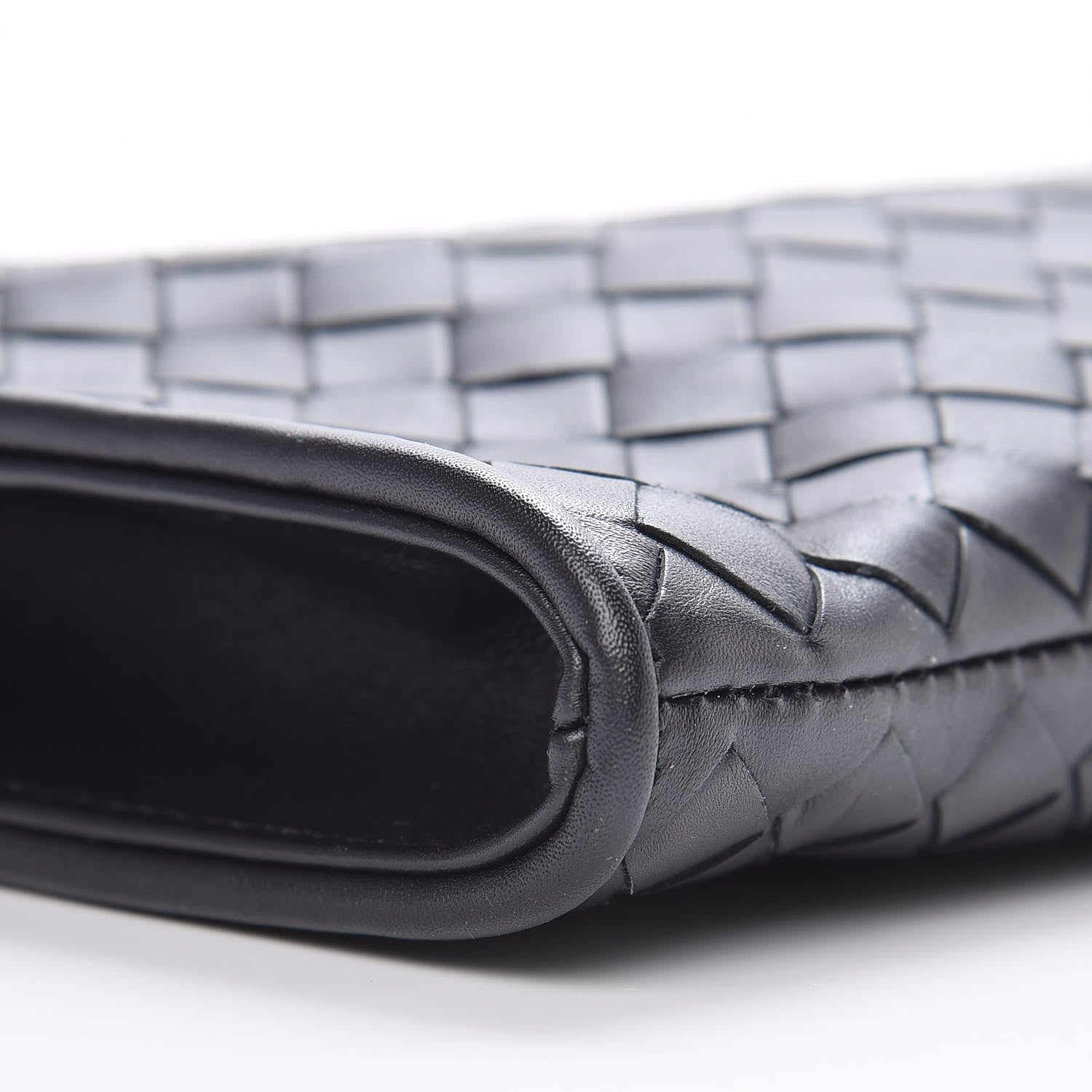 Bottega Veneta Calfskin Intrecciato Small Document Case Black 8 of 9
